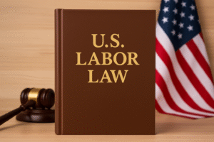 Diagram summarizing major U.S. labor laws and protections