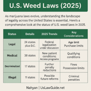 "Map of marijuana legality across the U.S. in 2025"